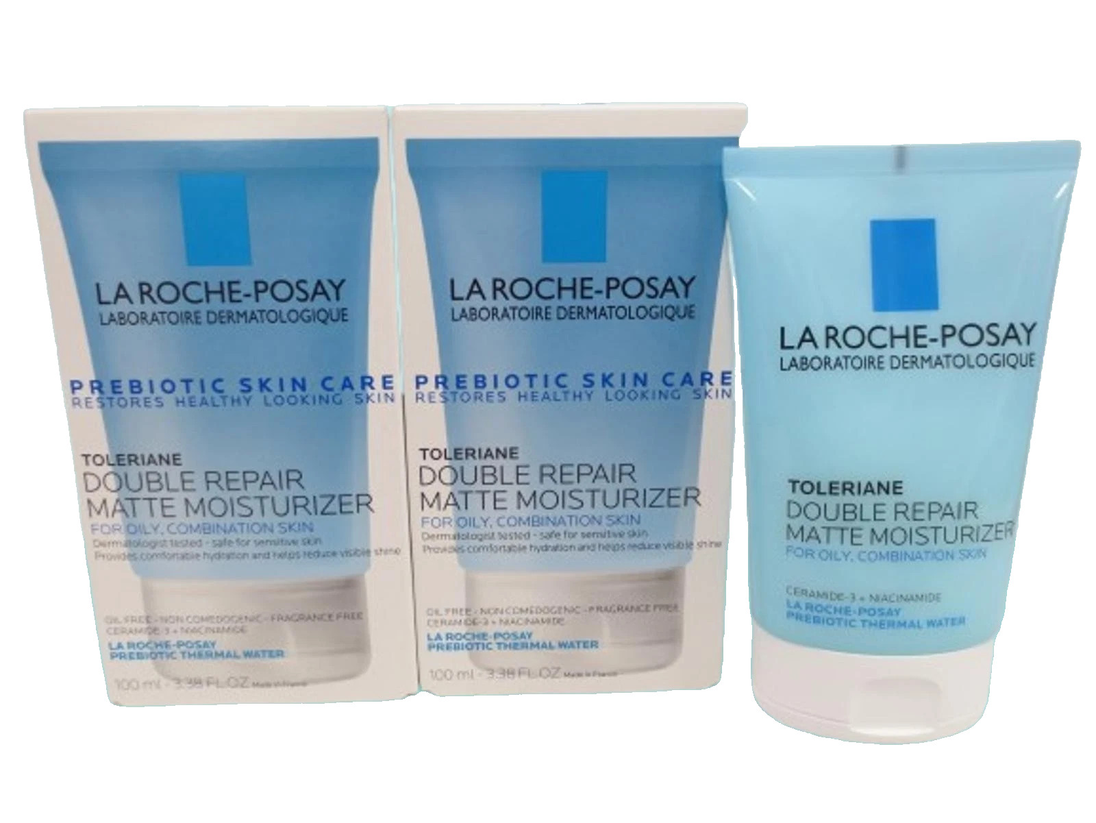 LA ROCHE POSAY TOLERIANE DOUBLE REPAIR MATTE MOISTURIZER 3.38 OZ EXP: 2028 2PCS
