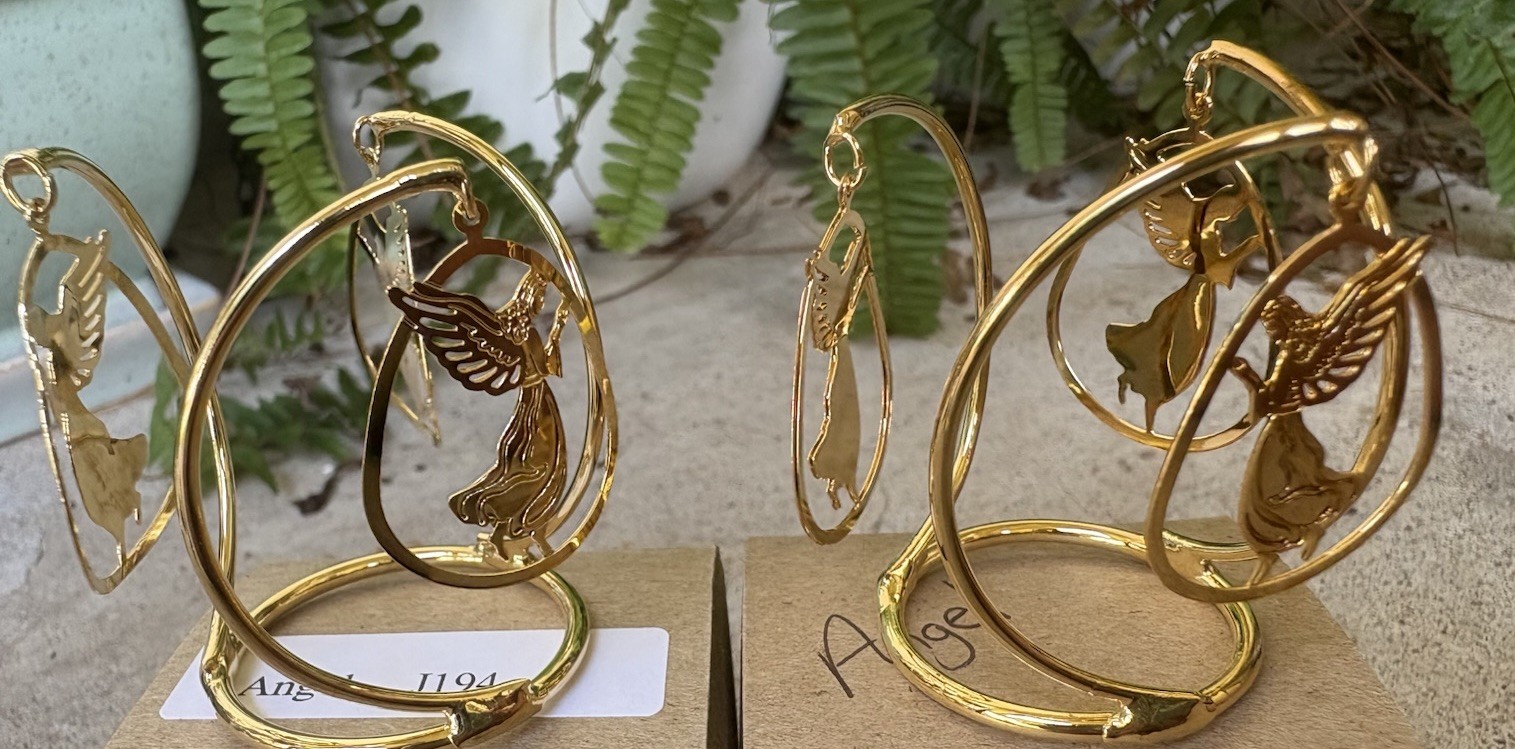 2 Goldmarks Inc. 24k Gold Finish Candle Charms Jewelry For Taper Candles Angels
