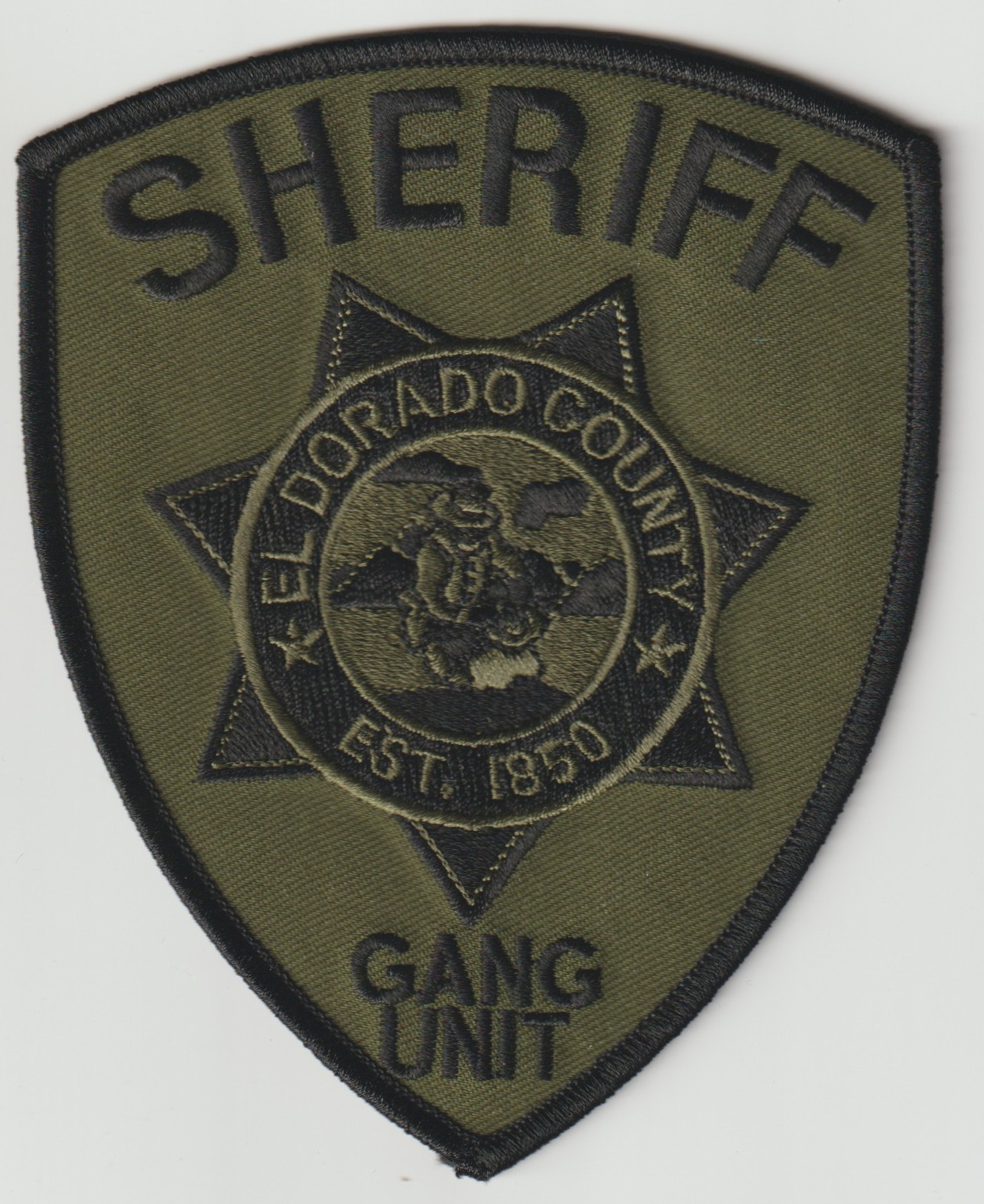 El Dorado County, California Sheriff - Gang Unit Patch!