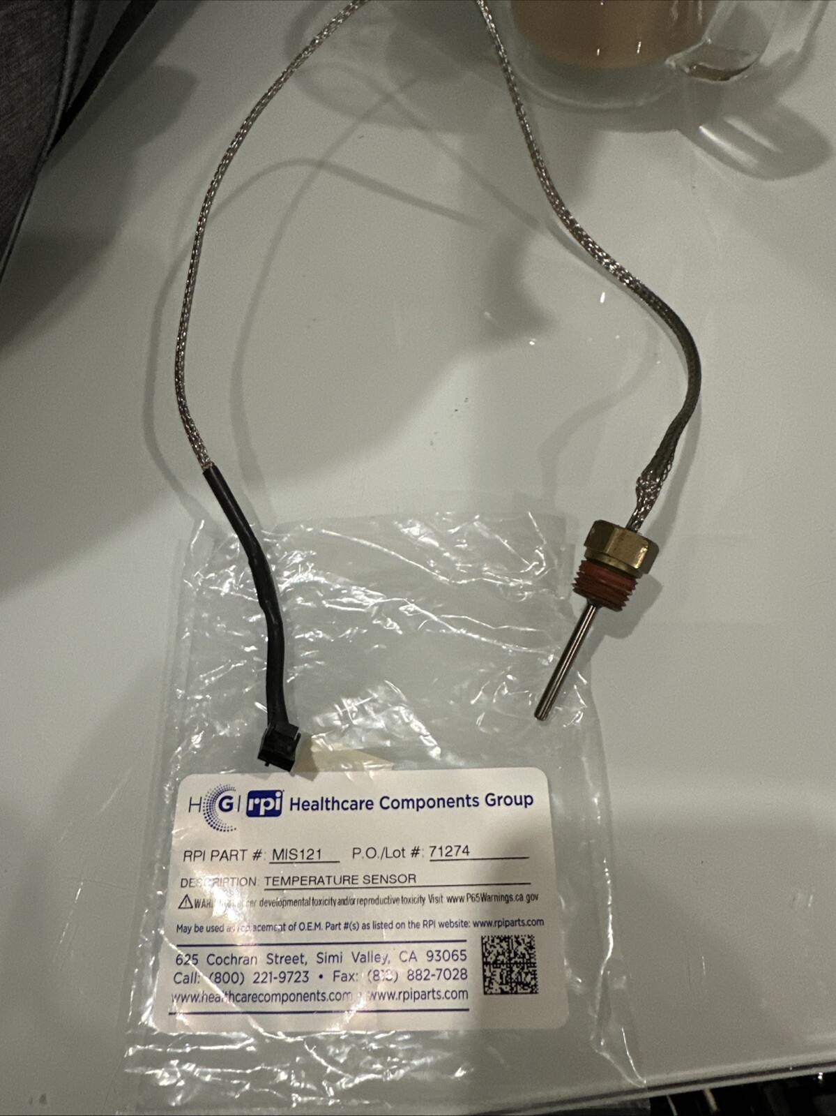 Midmark M11 Temperature Sensor NS OEM 015-1680-00 Used