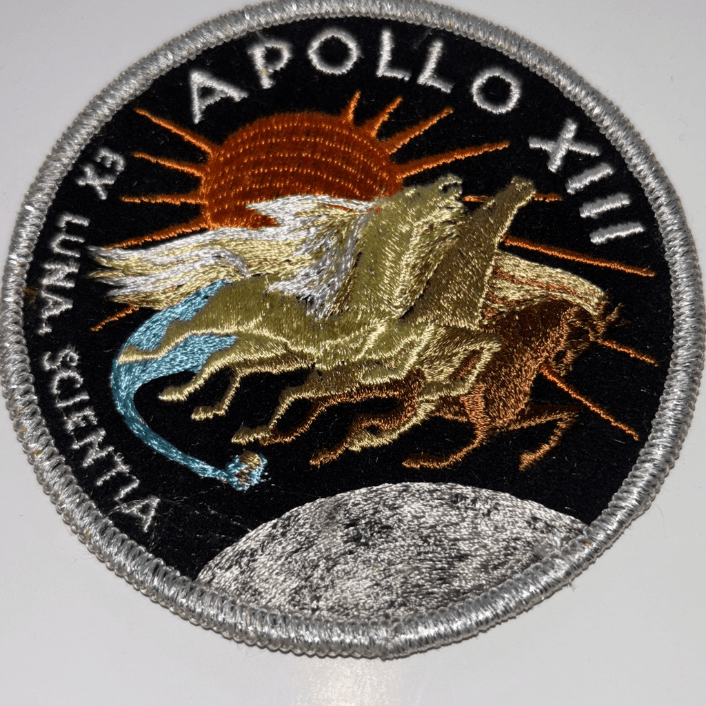 Vintage/Original Apollo 13 (XIII) "BIG" Crew Patch Texas Art Embroidery NASA