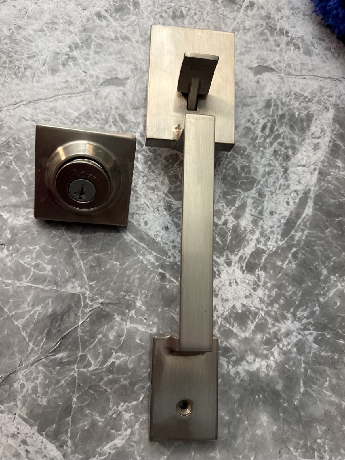 Kwikset SmartKey Front Entry Handleset Deadbolt Satin Nickel No Keys Handle Only