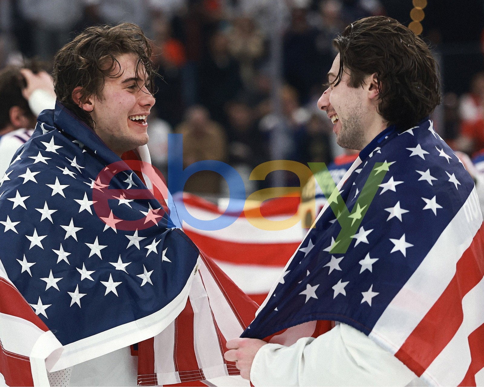 Jack Hughes & Quinn Hughes 2026 Olympic Champion Gold Devils Wild 8x10 NHL Photo