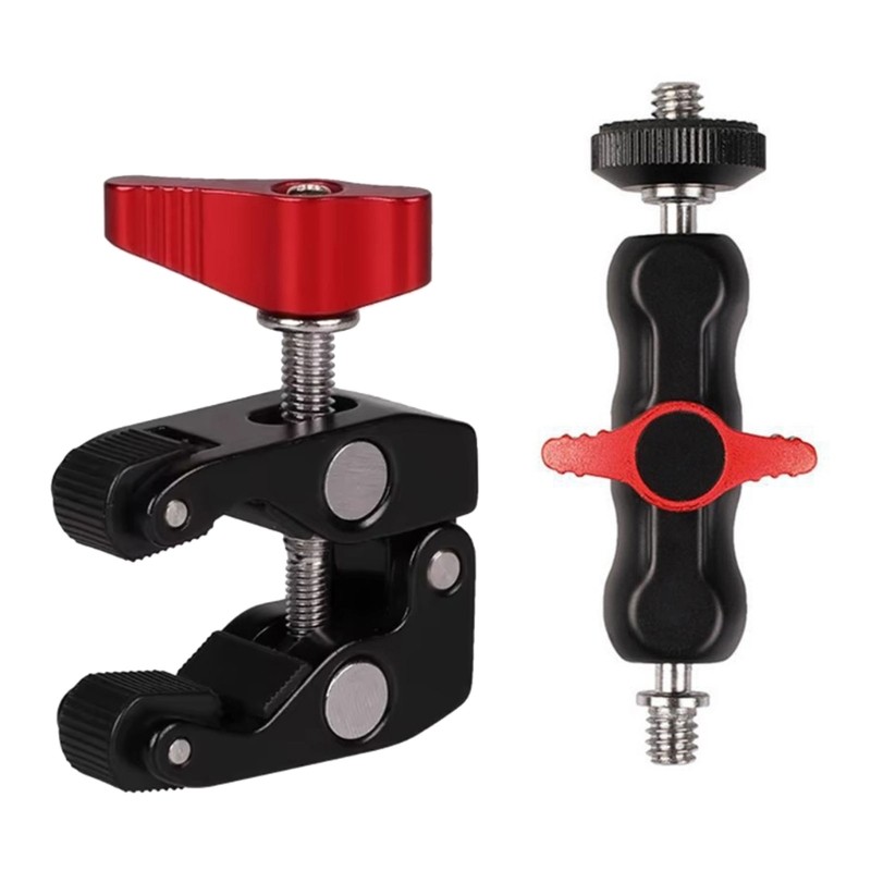 Quick Release 360 Degree Rotating Action Camera Clamp Silicone Pad Slip Proof