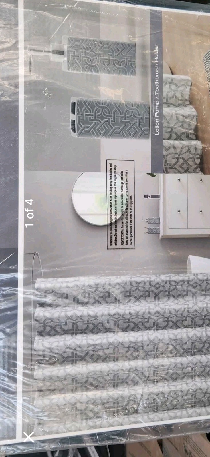 NEW ~ MADISON PARK ESSENTIALS 16 Piece Bath Set Gray Boxed