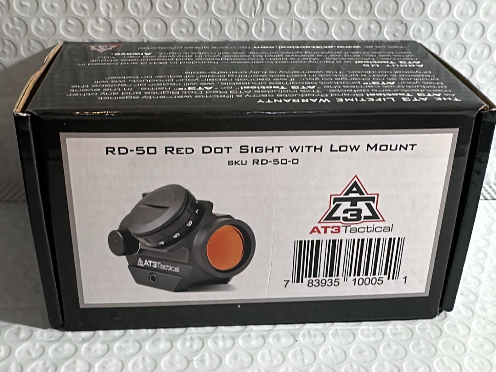 AT3 Tactical RD-50 Reflex Red Dot Sight - 2 MOA Compact Red Dot Scope