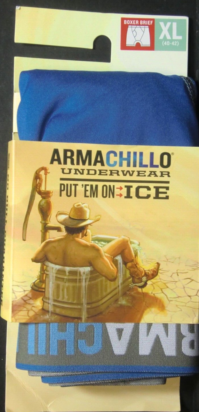Duluth Men's Armachillo Cooling Boxer Briefs XL (40-42) Baltic Blue