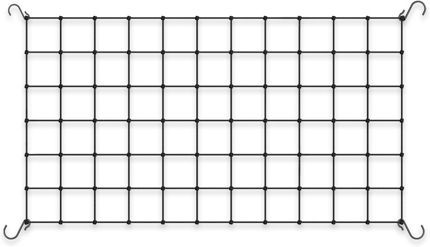 Grow Tent Trellis Netting 2X4' | Heavy-Duty Elastic Plant Net with Steel Hooks,