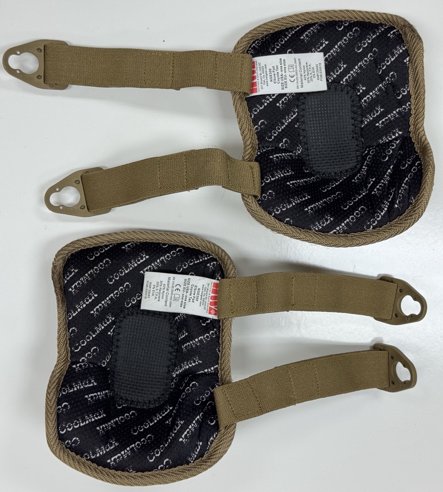 HWI NG Coyote Brown Military Tactical Knee Pads & Elbow Pads Complete Set USED