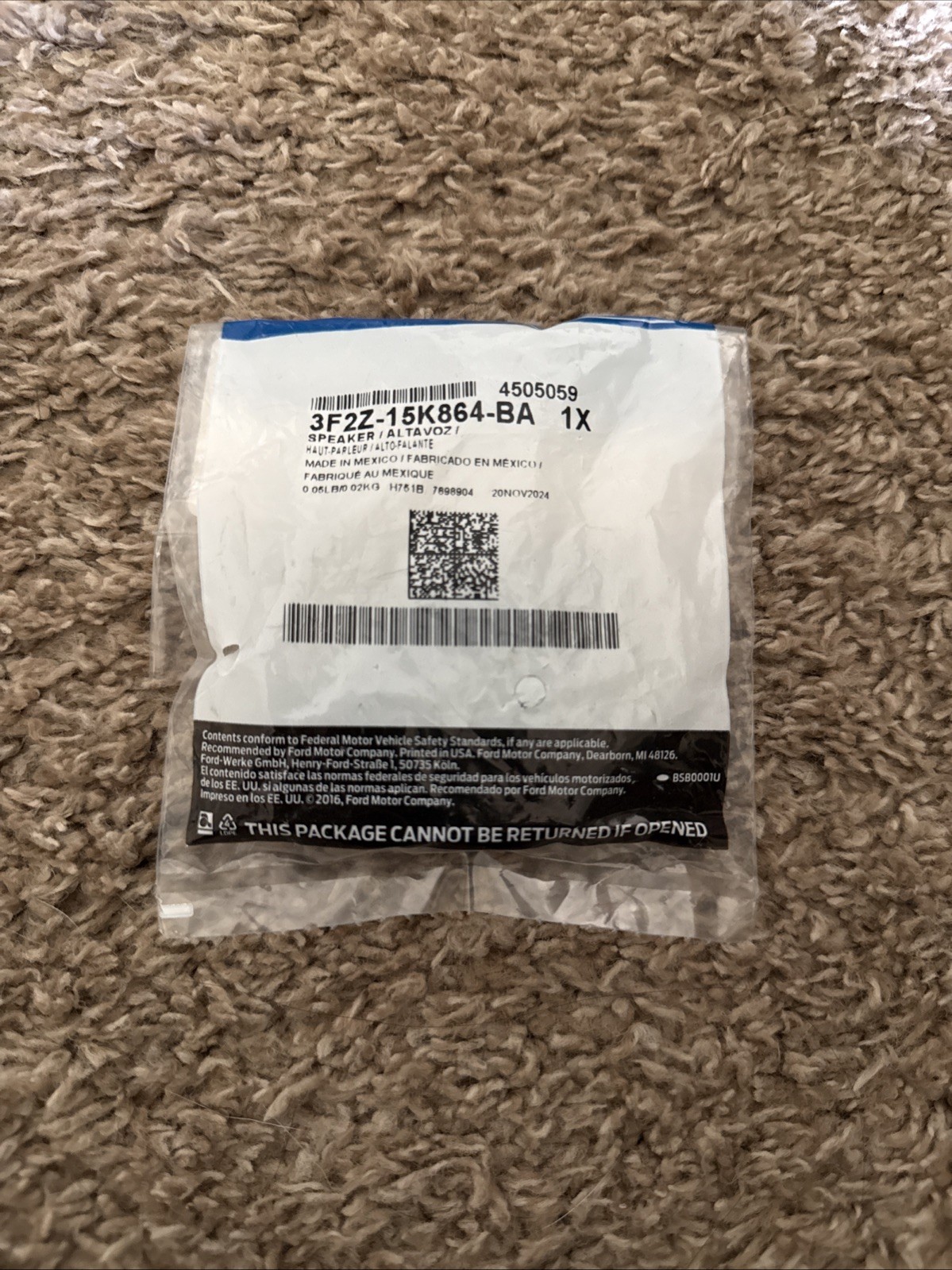 Genuine Ford Parking Aid System Speaker 3F2Z-15K864-BA BRAND NEW