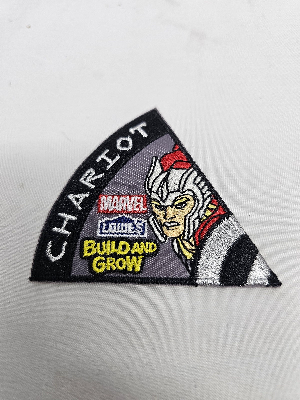 Marvel Thor Lowes Build And Grow Chariot Iron On Patch 2015 Triangle Badge