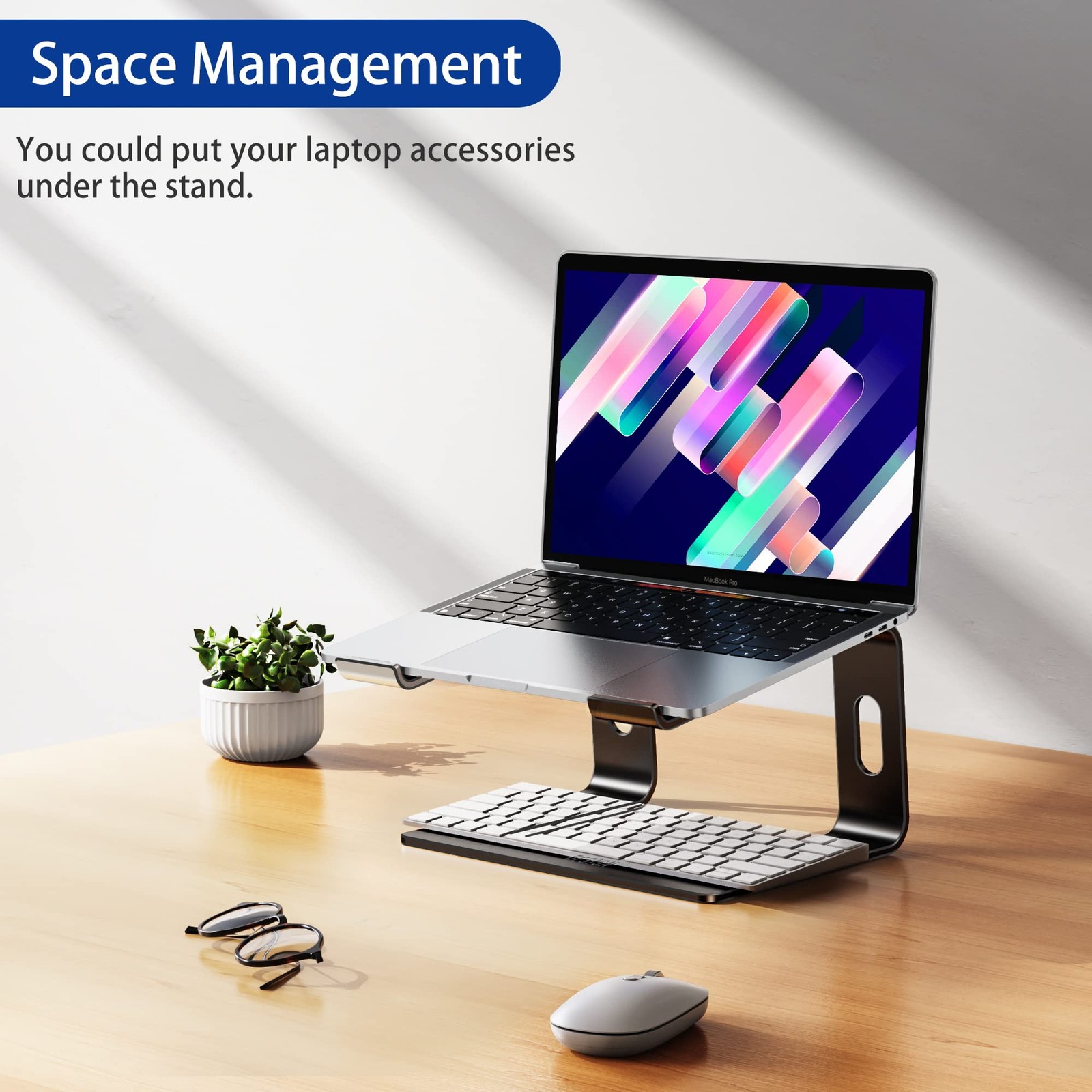LS03 Aluminum Laptop Stand, Ergonomic Detachable Computer Stand, Notebook Ris...
