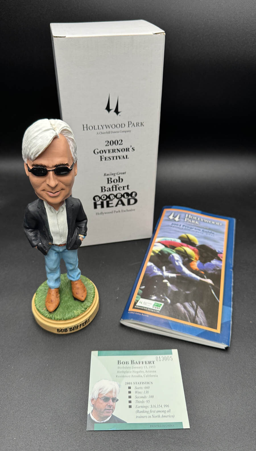 Bob Baffert Bobblehead 2002 Governors Festival Hollywood Park LE NIB Promotional