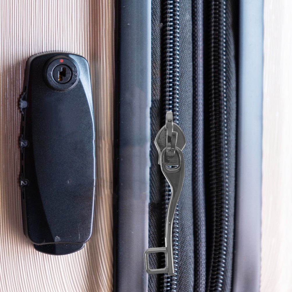 4 PCS Explosion-proof Combination Lock Zipper Double Layer Slider