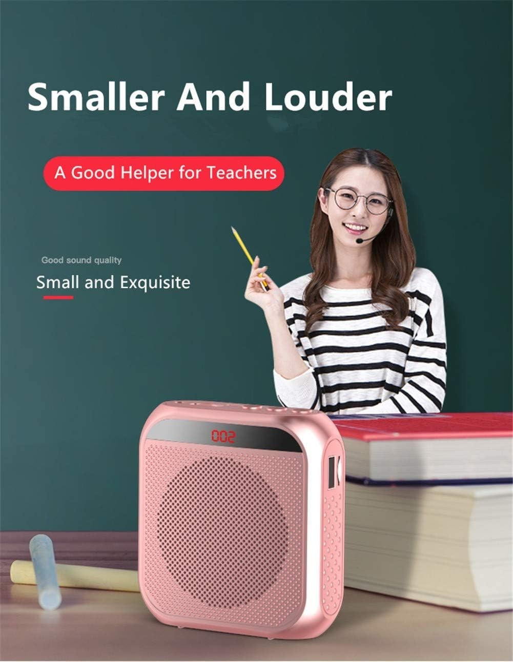 Portable Voice Amplifier with Wired Microphone Headset Rechargeable PA System...