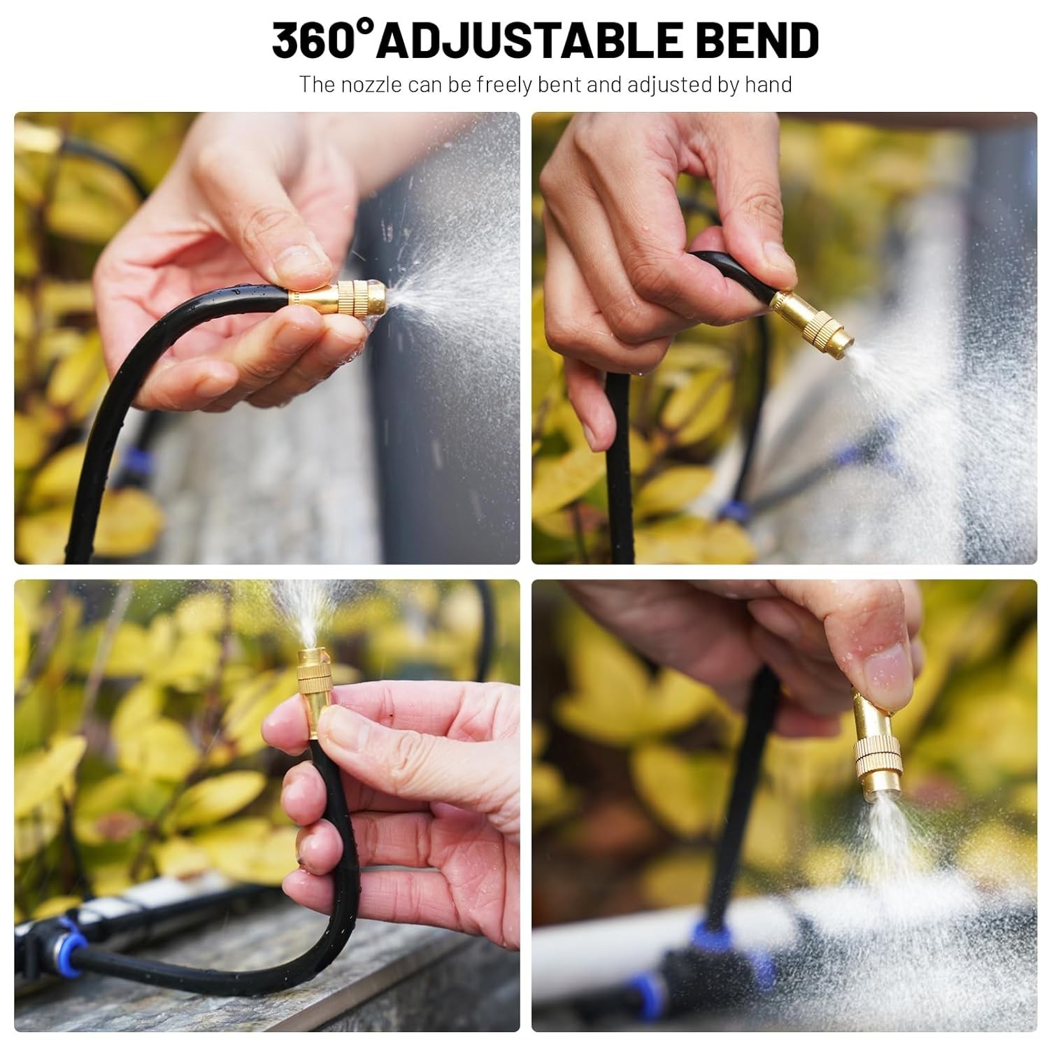 Durable 360° Garden Irrigation System - 50FT with Complete Drip Kit, 16 Nozzles