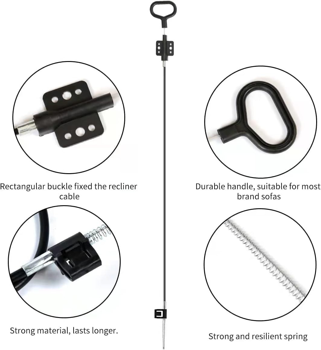 2 Pack Universal Sofa Recliner Cables Couch Release Cable Recliner Replacemen...