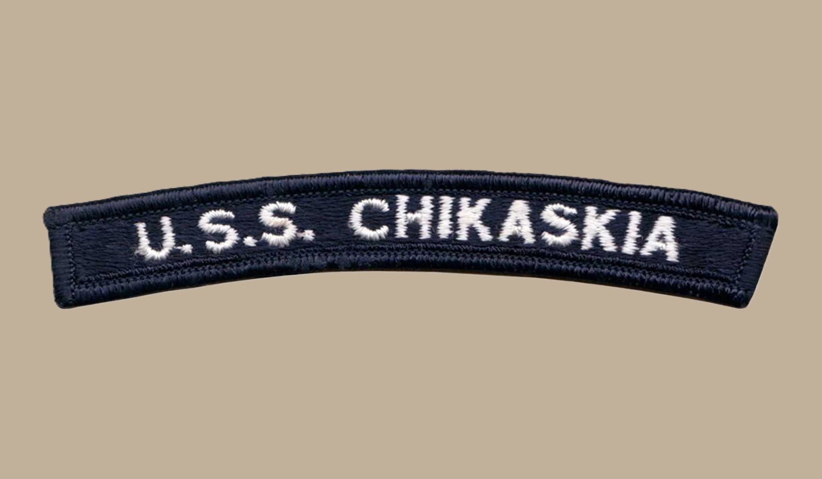 US Navy AO-54 USS Chikaskia Fleet Replenishment Oiler UIM Rocker Tab (01)