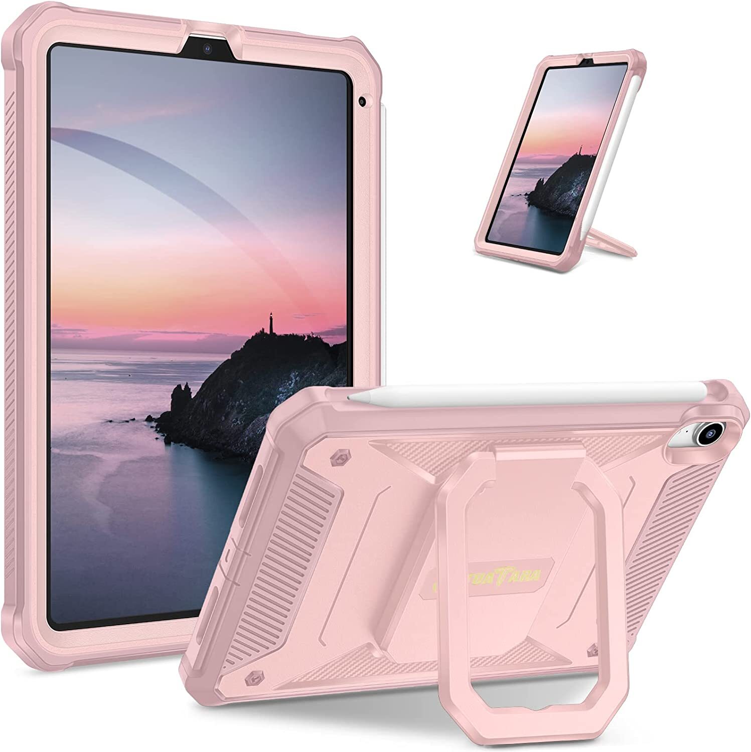 Shockproof Case for iPad Mini 6 2021 Rotating Rugged Cover with Screen Protector