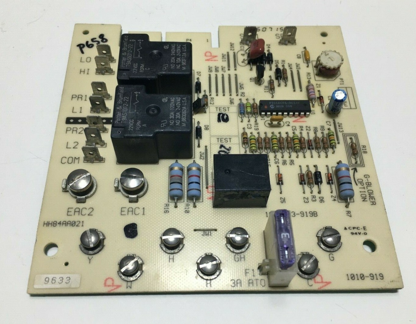 Carrier Bryant HH84AA021 Control Circuit Board 1010-919 used #P658