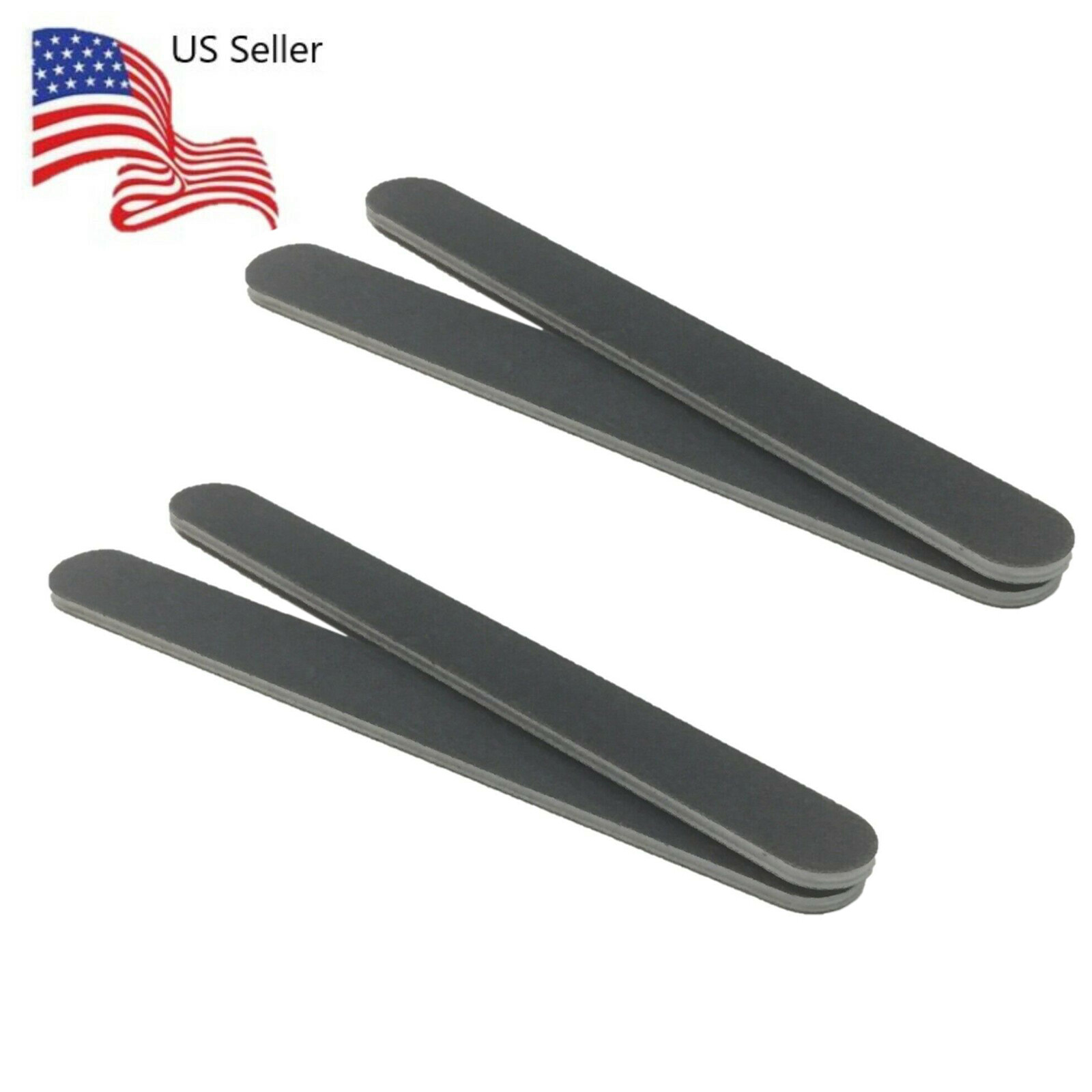 4pc Set Pro Black Double Sided Manicure Sanding Nail File Buffer Emery Boards