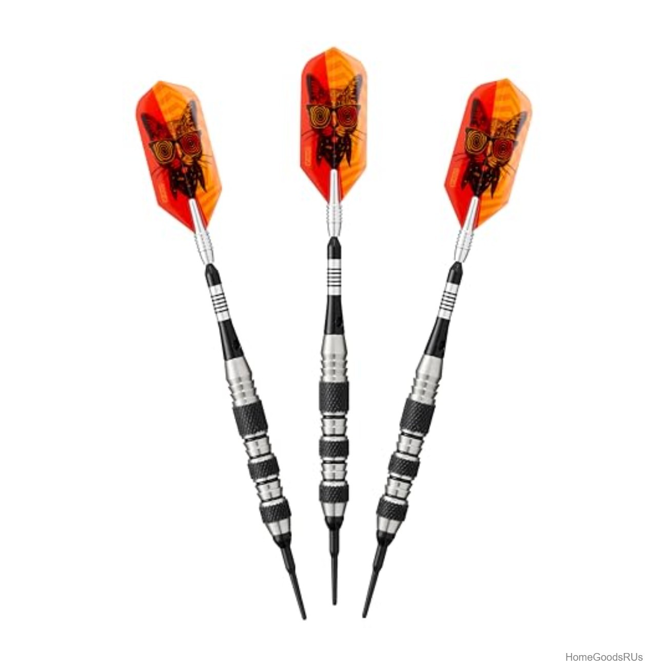 Soft Tip Darts 18 Grams Knurled Nickel Silver Barrel Aluminum Shaft For