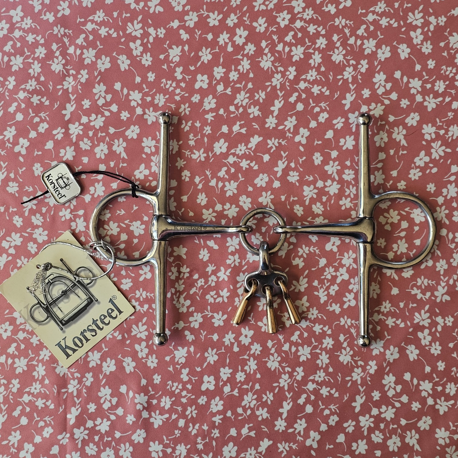 5" Full Cheek Horse Bit With Keys With Copper Pieces New With Tags