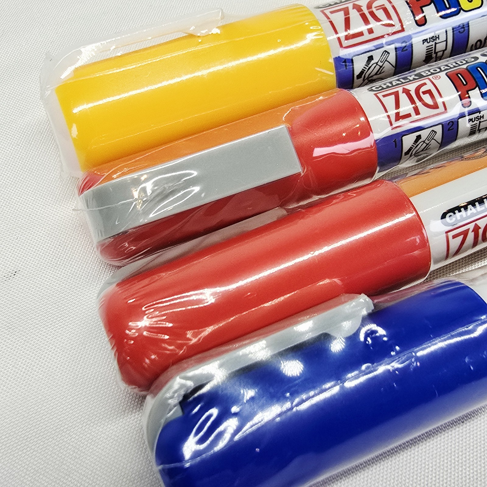 4 ZIG Posterman Waterproof Pens - 1-2mm tip chalkboards / mirrors/ ceramic