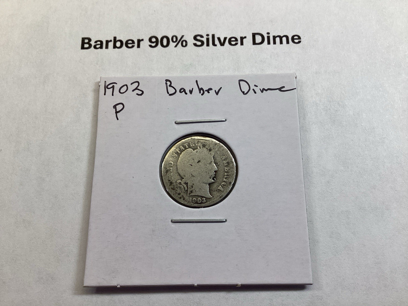 1903 P Barber Silver Dime from Philadelphia Mint 120225 17r