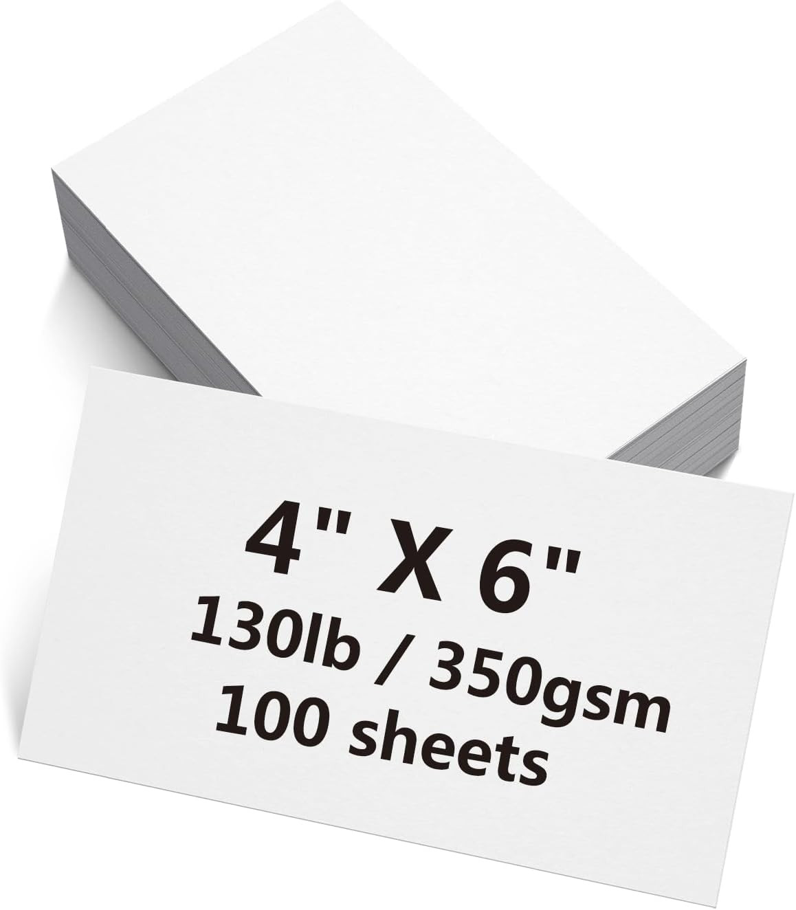 100 Sheets White Cardstock 4" X 6" Thick Paper - Blank Heavy Weight 350Gsm