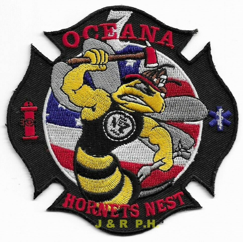 NAVY - Oceana Station - 7  "Hornet's Nest", VA (4" x 4" size) fire patch