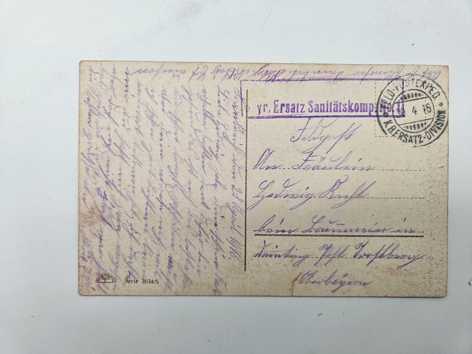 HA1961: Postcard Steh Ich IN Finst ' " Midnight