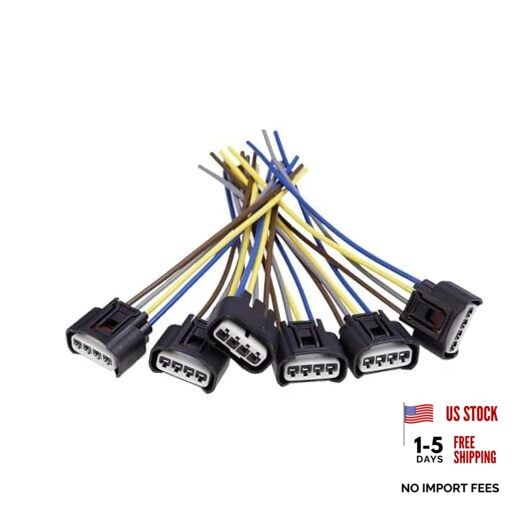 Pack-6 High-Temp Ignition Coil Connector, 90980-11885 Plug Harness Replacement