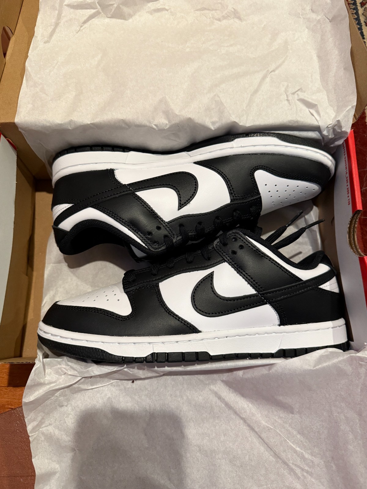 BRAND NEW IN BOX Nike Dunk Low Panda Black/White Athletic Sneakers 5.5 M / 7 W