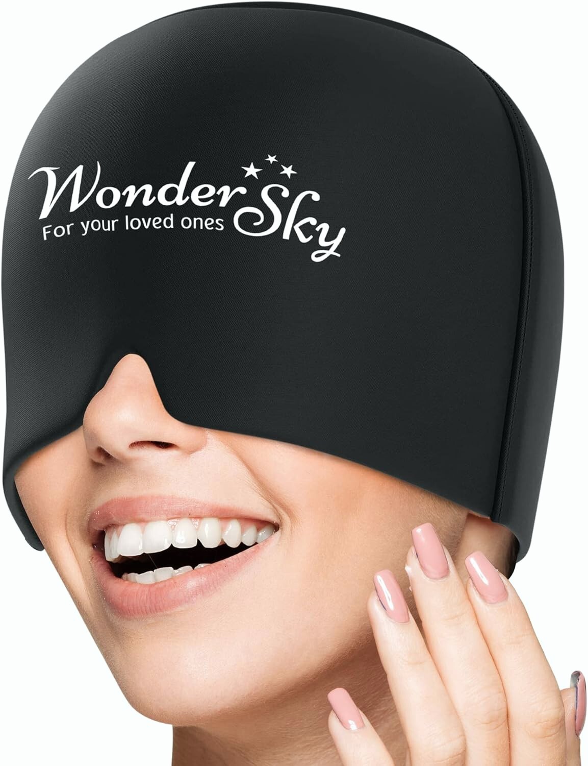 (Large) Migraine Relief Cap Gel Migraine Ice Head Wrap Cold & Hot