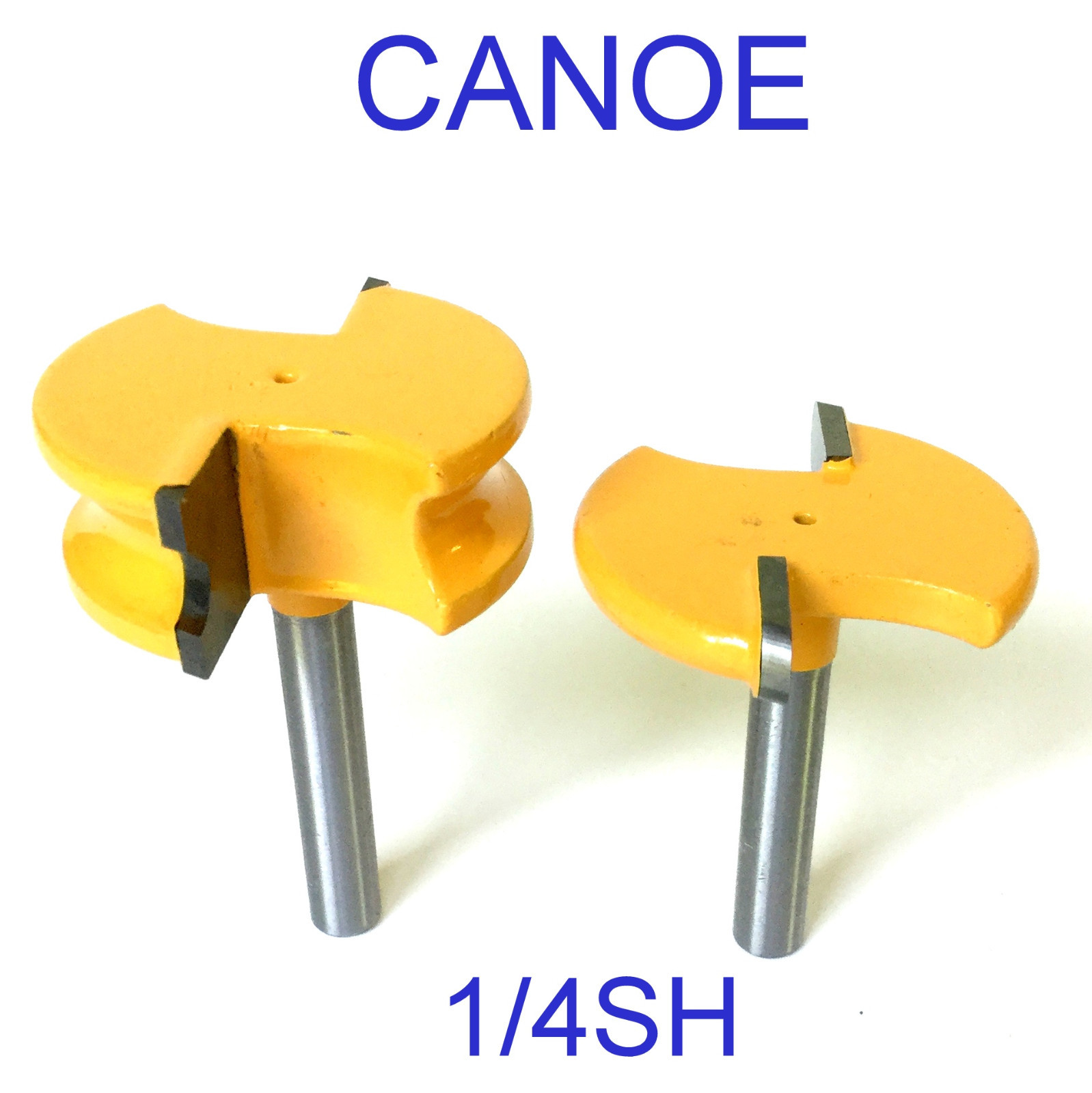 2 pc 1/4" Shank 1/4" Diameter Canoe Flute and Bead Joint Router Bit sct-888