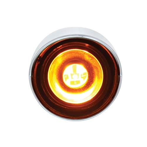 3 LED 1" Dual Function Auxiliary/Utility Light w/Visor - Amber LED/Amber