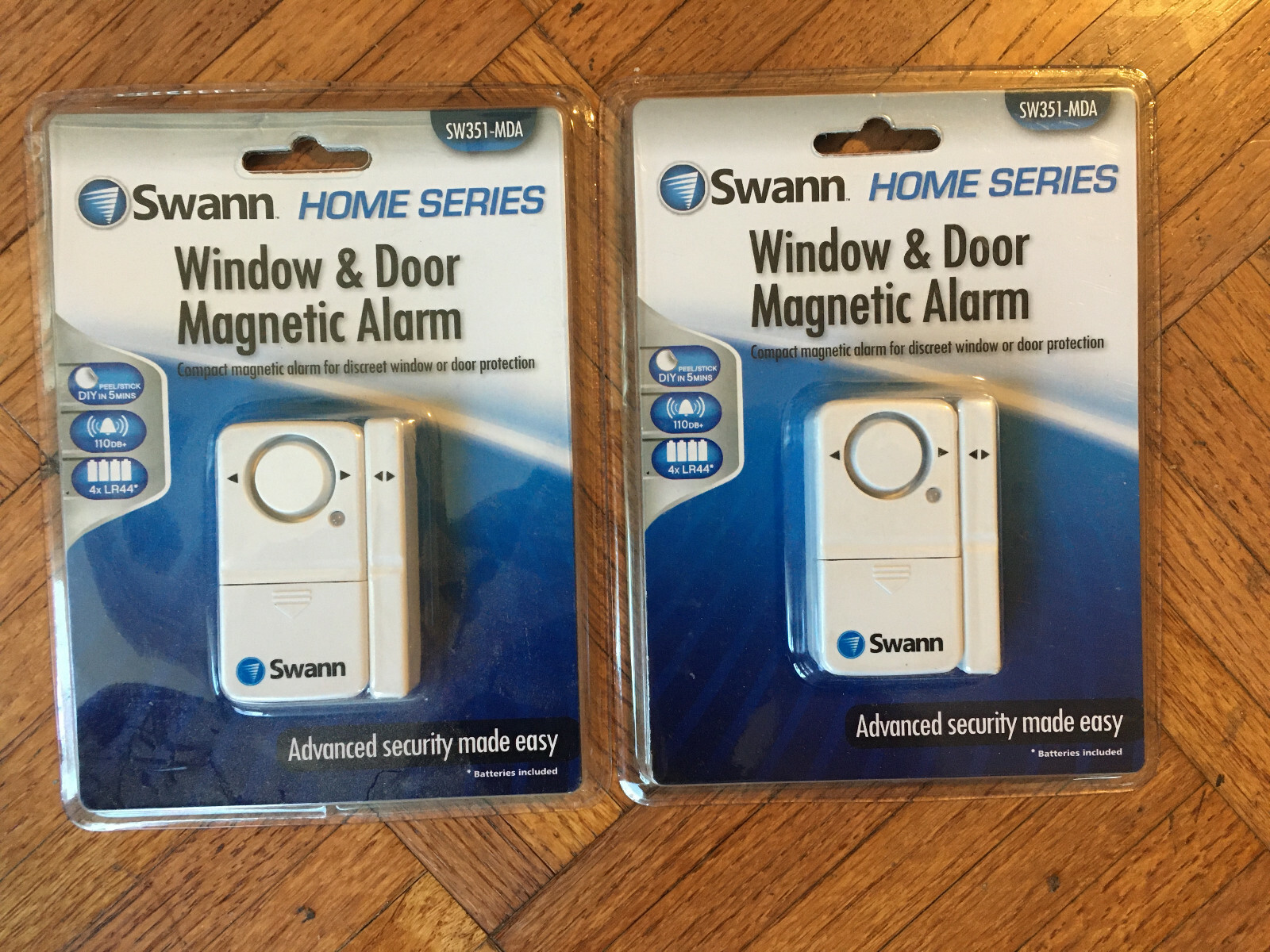 Lot Of 4 NEW SWANN Window & Door Magnetic Alarms SW351-MDA Stand Alone Security
