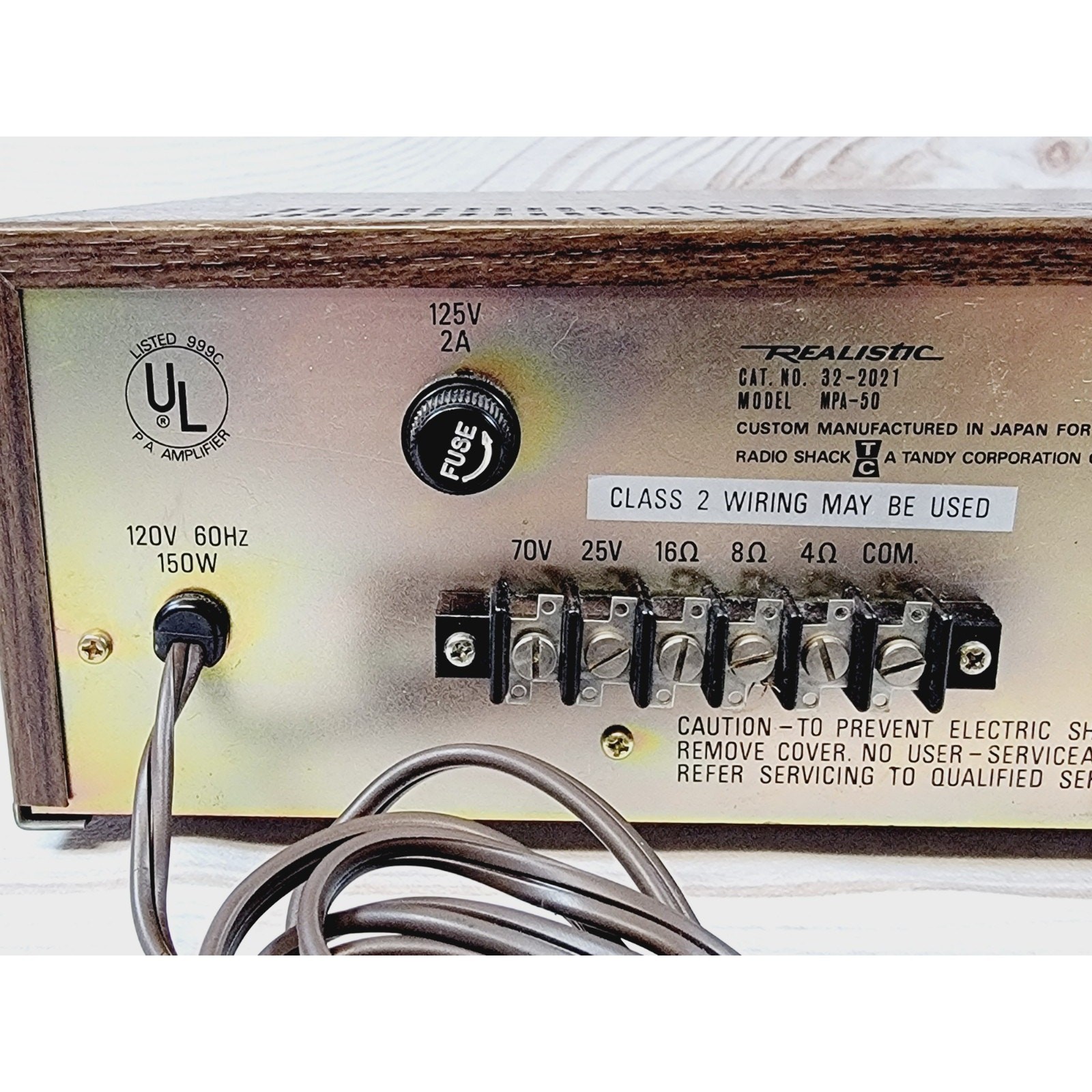 Vintage Realistic MPA-50 Solid State P.A. Amplifier W Manual Tested