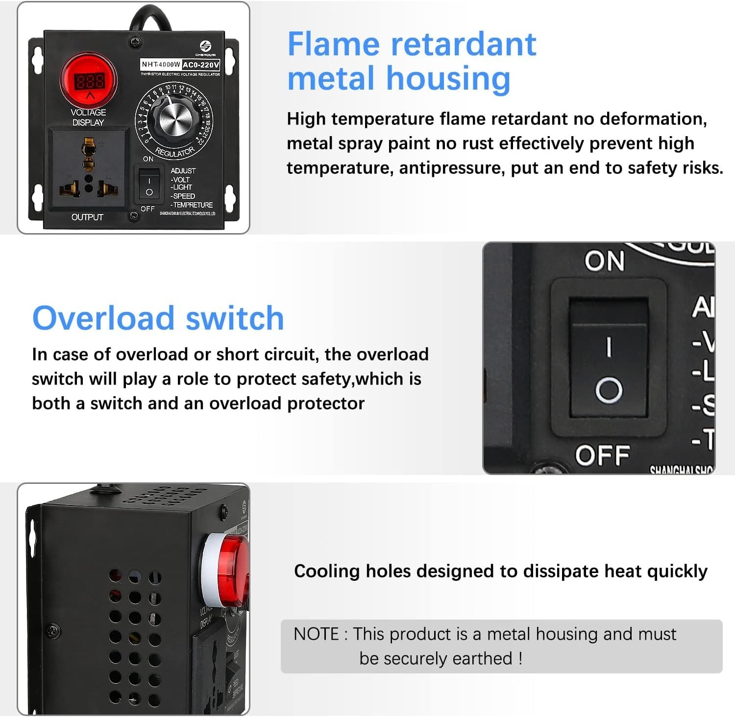 Heavy-Duty 4000W SCR Controller for Electric Motor