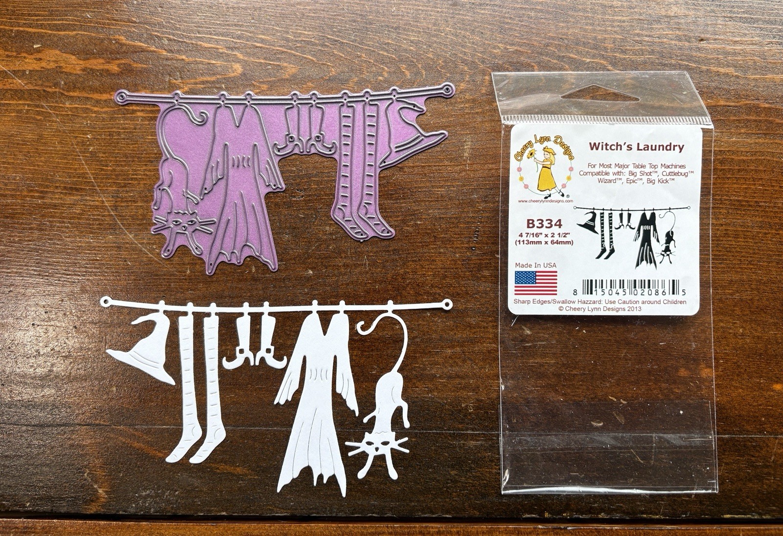 WITCH'S LAUNDRY Craft Cutting Die by Cheery Lynn Designs