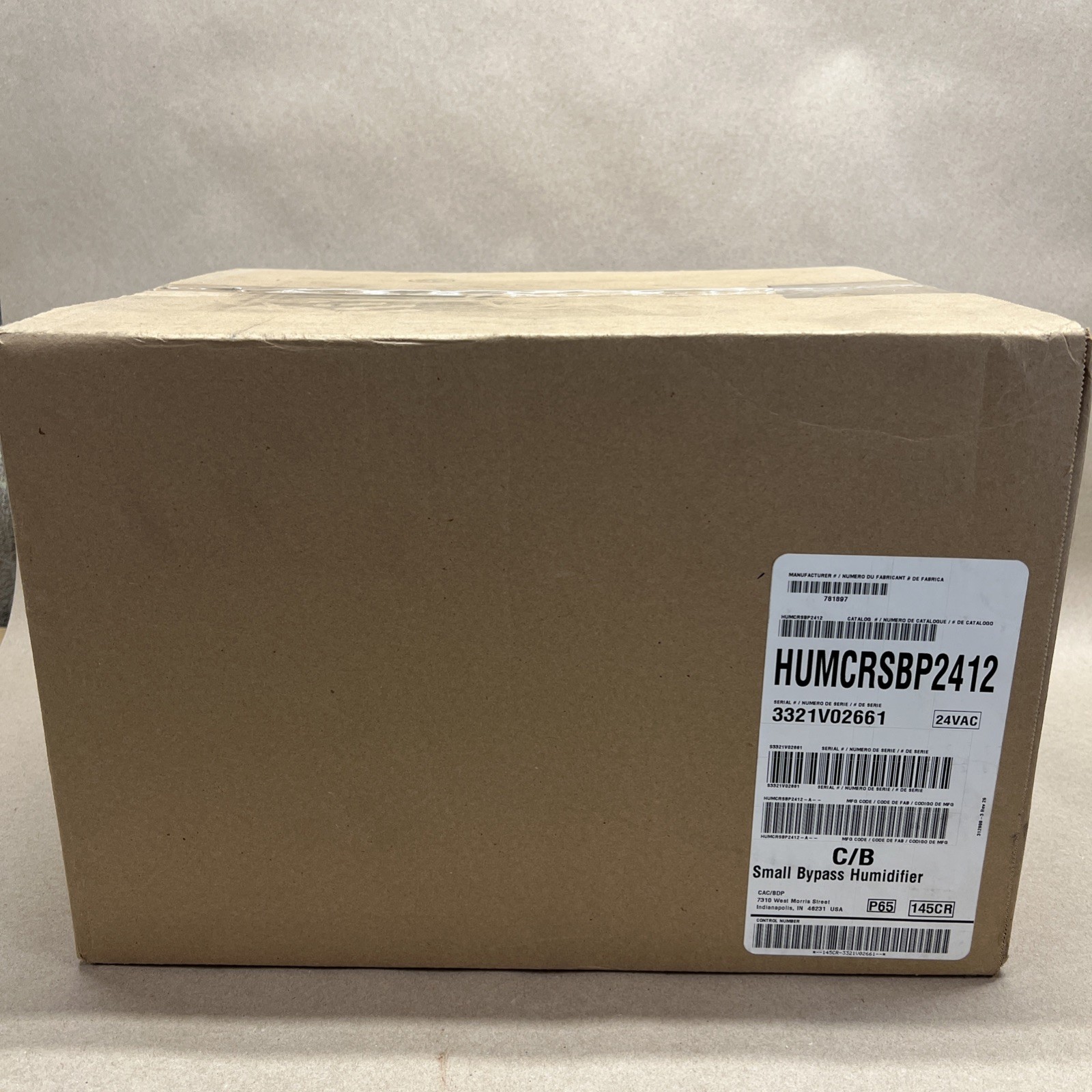 Carrier/Bryant CAC/BDP Small Bypass Humidifier (12 GPD), HUMCRSBP2412