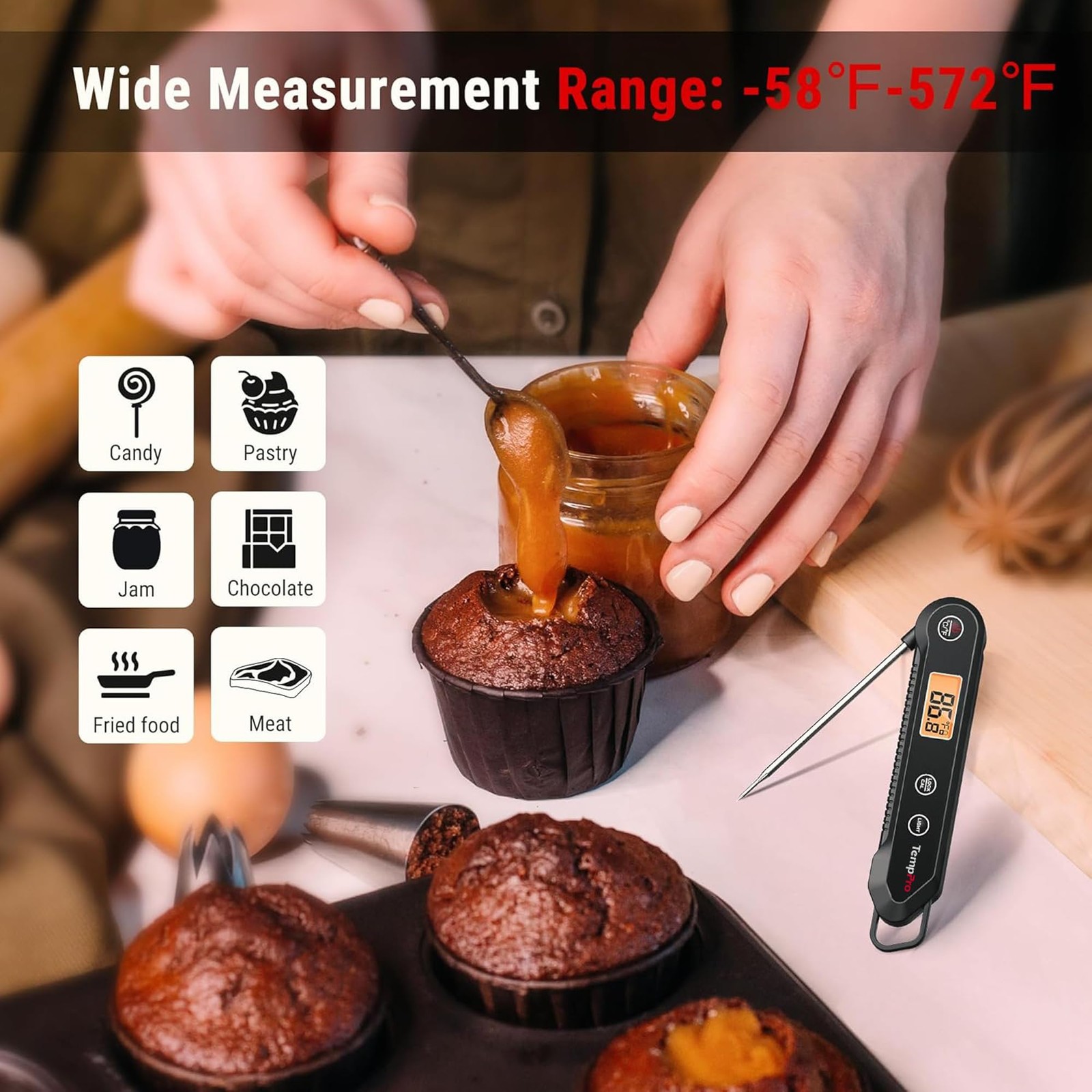 TempSwift 1 Sec Meat Thermometer Digital for Kitchen Cooking Food