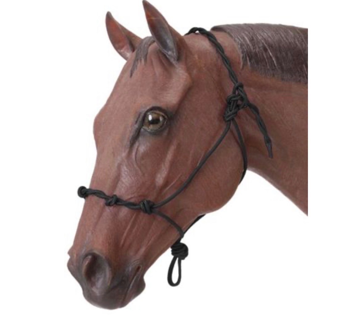 Mustang Knotted Rope Training Halter Black Set Of 2