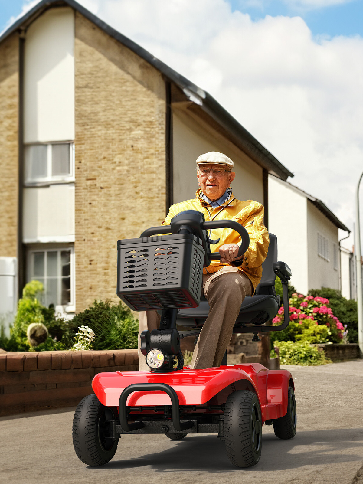Folding Mobility Scooters Power Wheelchairs Electric Long Range Travel Blue