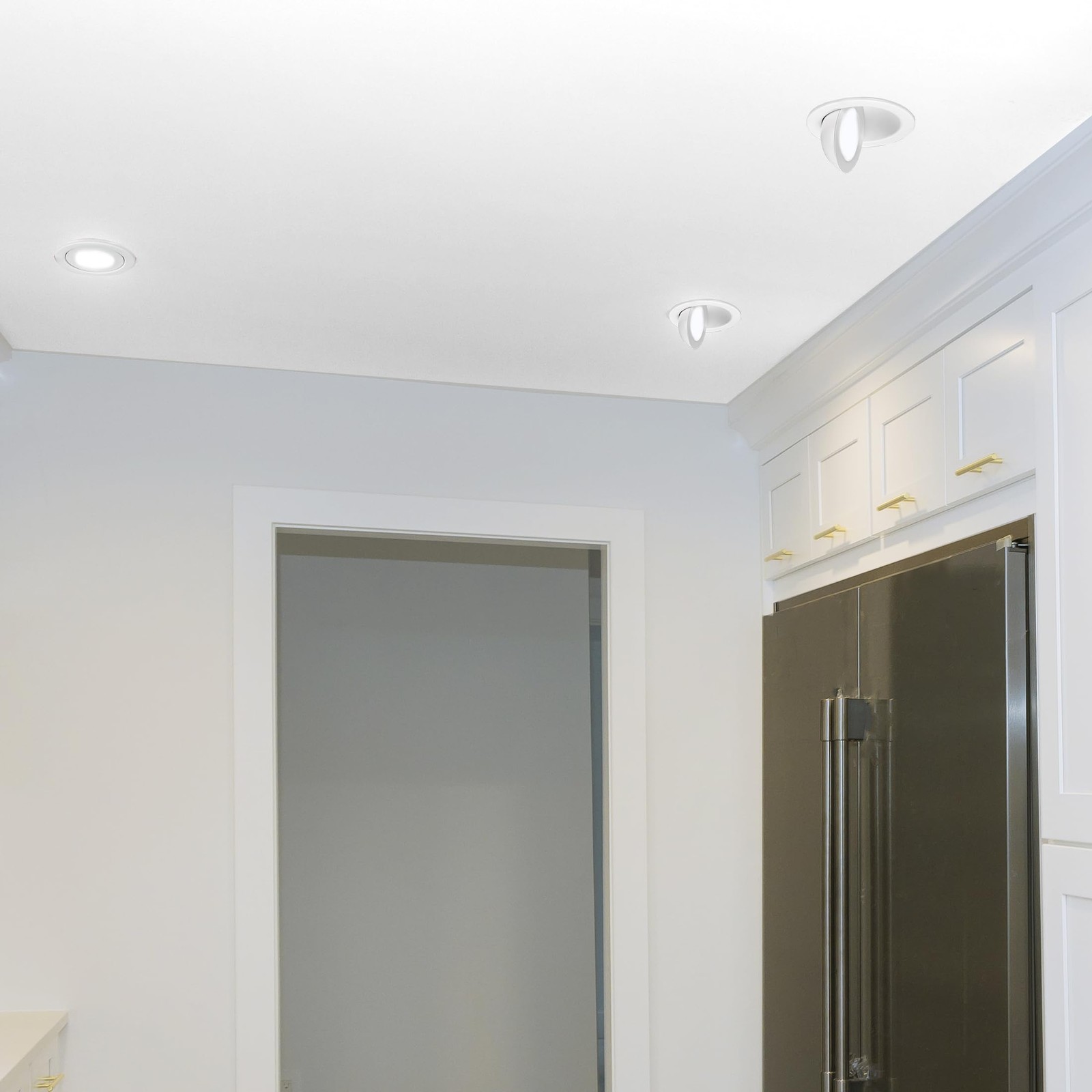 Maxxima 4 in. Rotatable Ultra-Thin Recessed LED Floating Gimbal White