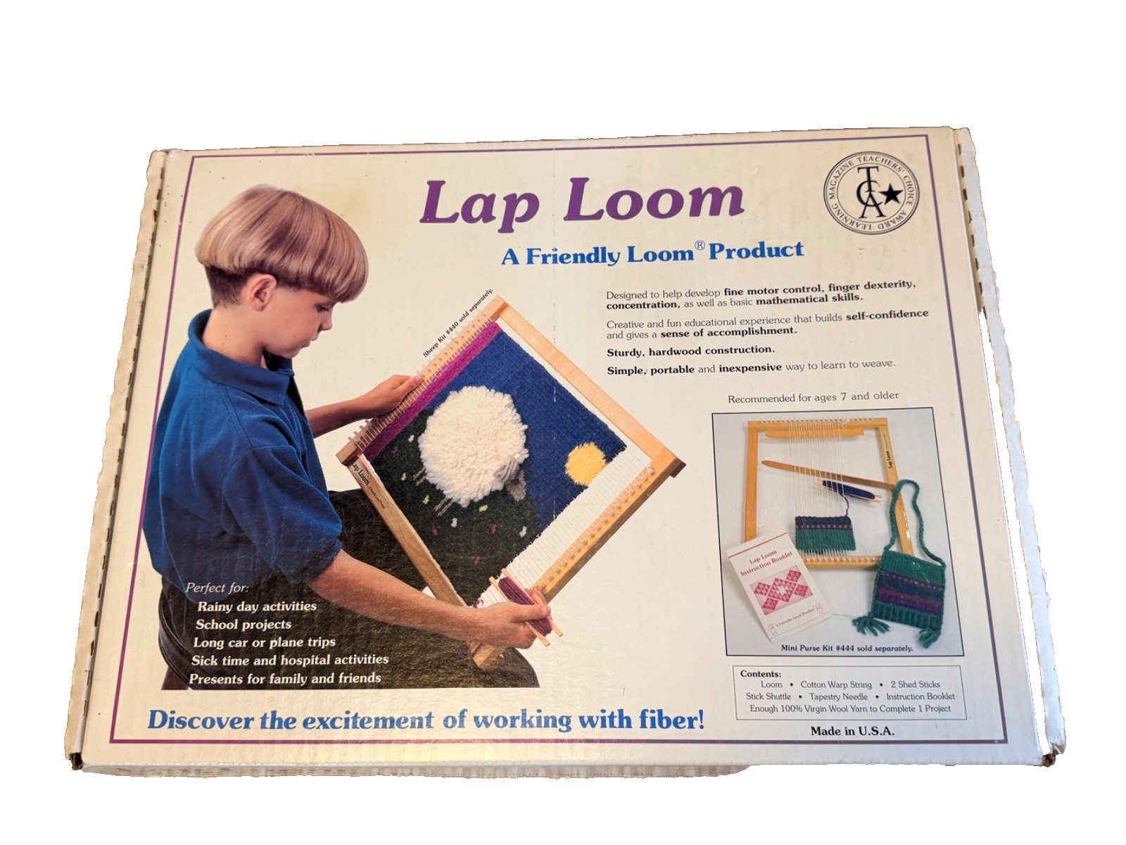 Vintage Lap Loom A Friendly Loom Harrisville Designs Made in USA 12” x 16"