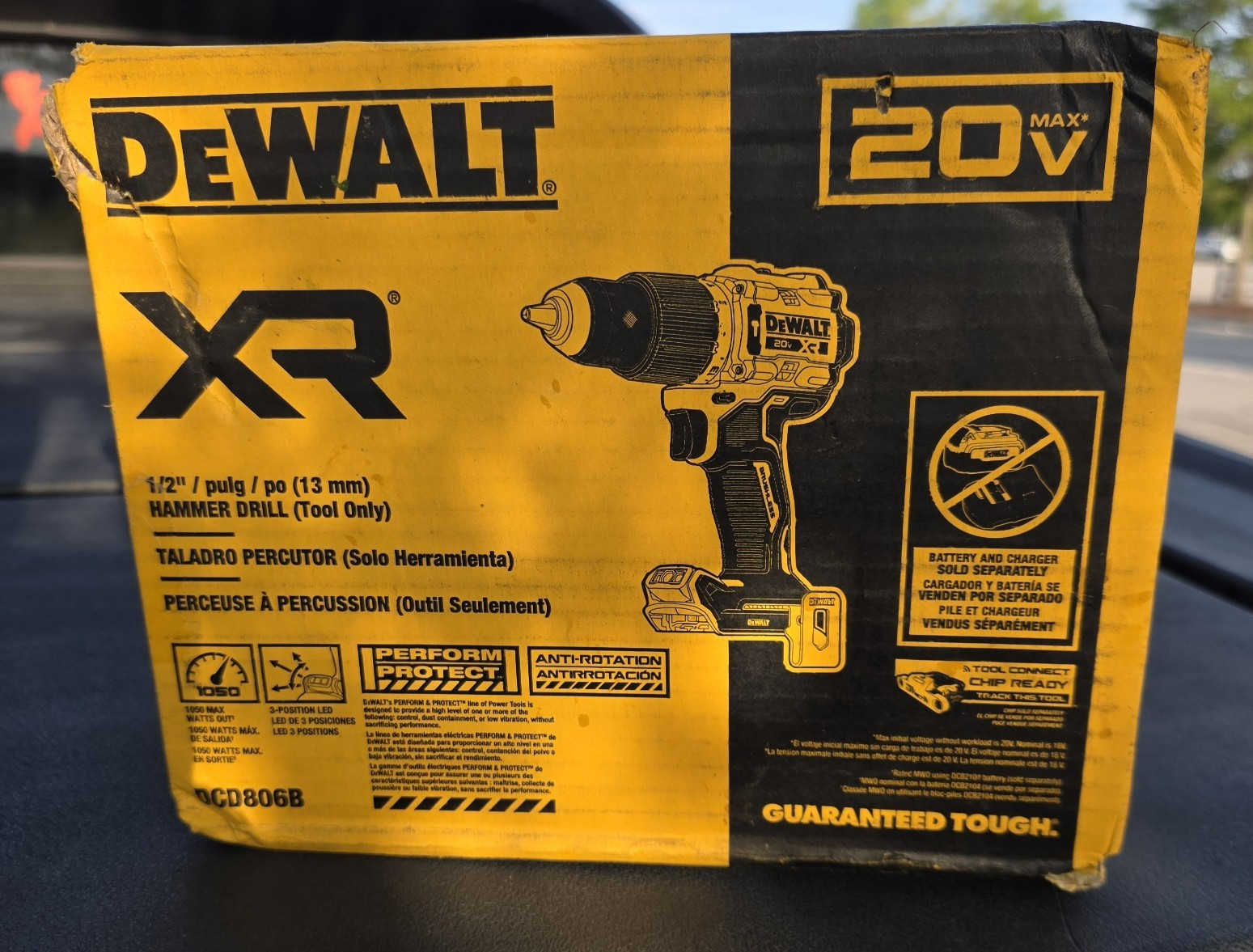 DEWALT 20V MAX XR 1/2in Hammer Drill Tool Only No Battery DCD806B