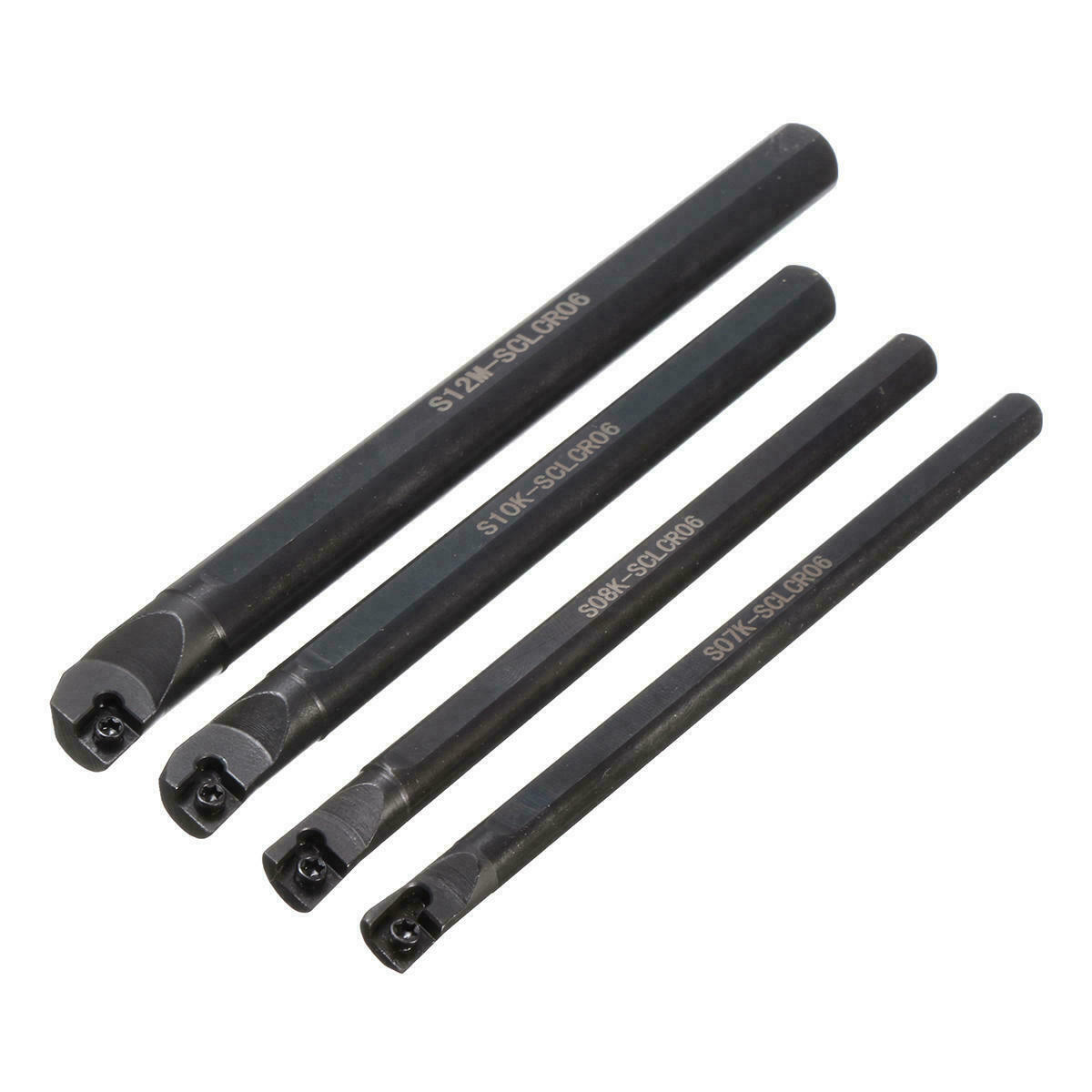 4 Sets 12mm Drill Rods with Carbide Inserts Turning Tool Holder