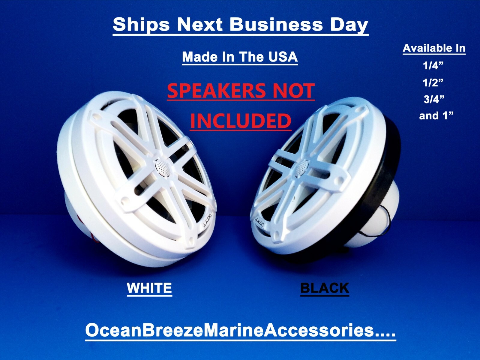 JL Audio 7.7" Marine M6 Series (2) Boat Speaker Spacer Rings King Starboard